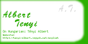 albert tenyi business card