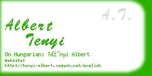 albert tenyi business card